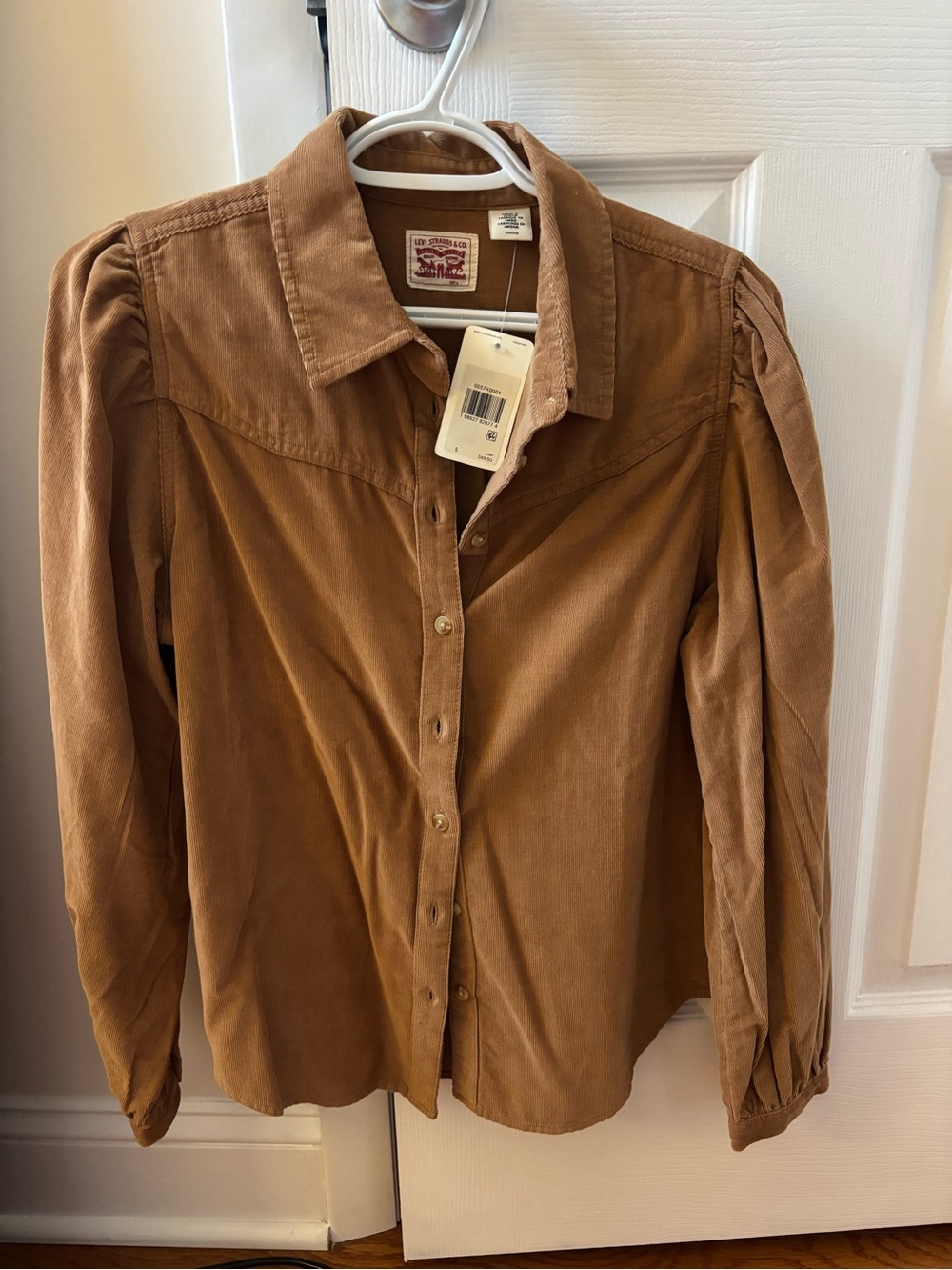 Levi's Women's Brown Corduroy Button-Front Shirt